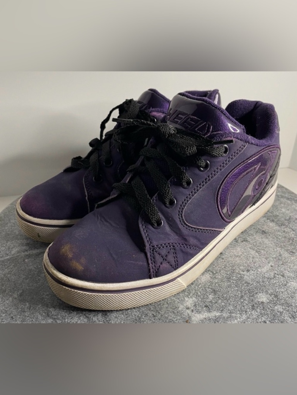 Heelys Purple High Top Sneakers With Heel Wheels